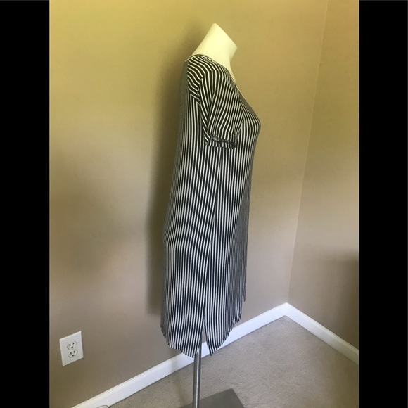 Michael Stars French Terry Stripe Sweatshirt Dress - Picture 2 of 5